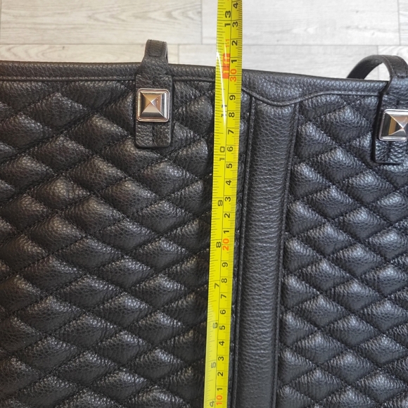 Rebecca Minkoff Everywhere Quilted Tote Handbag Shoulder Bag Black - Picture 14 of 15